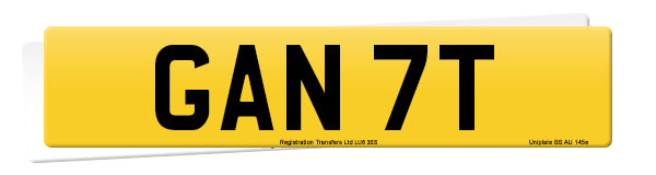 Registration number GAN 7T